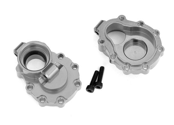 8253A TRAXXAS PORTAL HOUSINGS INNER REAR 6061-T6 ALUM CHARCOAL GRAY-ANOD (2)