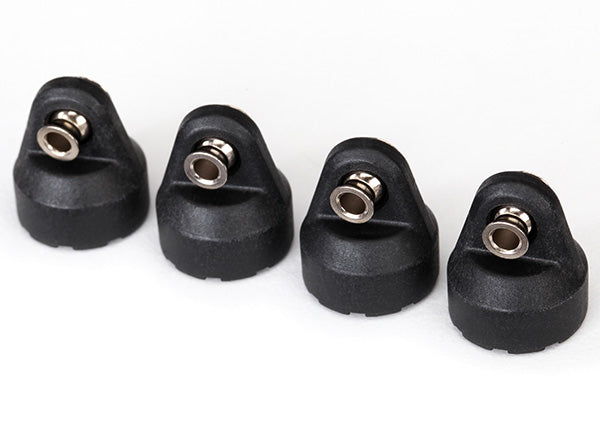 8361 TRAXXAS SHOCK CAPS (BLACK) (4) ASSEMBLED