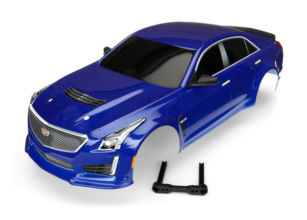 8391A TRAXXAS BODY CADILLAC CTS-V BLUE (PAINTED DECALS APPLIED)