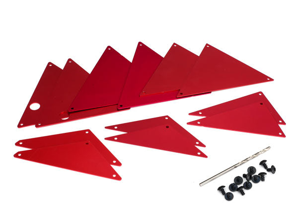 8434R TRAXXAS TUBE CHASSIS INNER PANELS ALUM RED