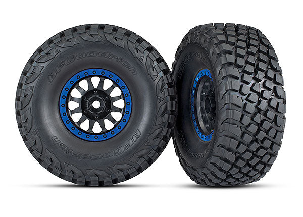 8474X TRAXXAS  TIRES & WHEELS ASSM (BLKS) (2)