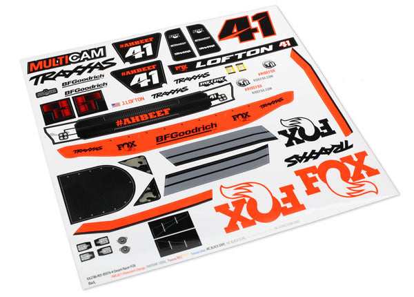 8515 TRAXXAS DECALS UNLIMITED DESERT RACER FOX EDITION