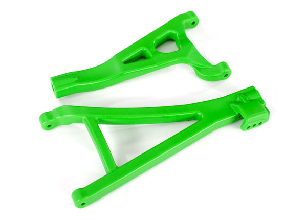 8631G TRAXXAS SUSPENSION ARMS GREEN FRONT (RIGHT) HEAVY DUTY UPPER (1)/ LOWER (1)