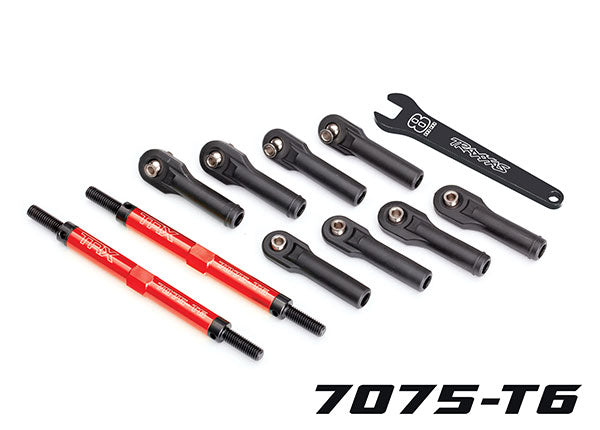 8638R TRAXXAS TOE LINKS E-REVO VXL (TUBES RED-ANODIZED) (144mm) (2)