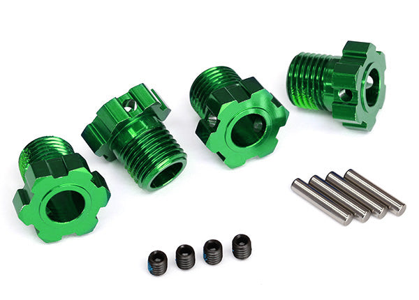 8654G TRAXXAS WHEEL HUBS SPLINED 17MM (GREEN) (4)