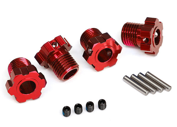 8654R TRAXXAS WHEEL HUBS SPLINED 17MM (RED) (4)