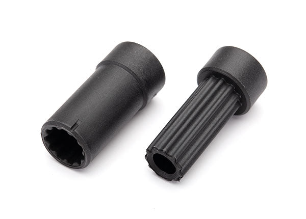 8850 TRAXXAS HALF SHAFTS CTR (INTERNAL SPLINED (1) & EXTERNAL SPLINED (1)-EXTRA SHORT) (PLASTIC)