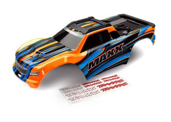 8911T TRAXXAS BODY MAXX ORANGE (PAINTED)/ DECAL SHEET