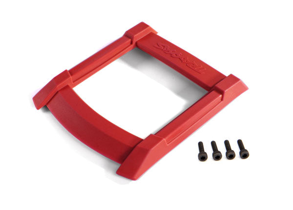 8917R TRAXXAS SKID PLATE ROOF (BODY) RED/ 3X12MM CS (4)