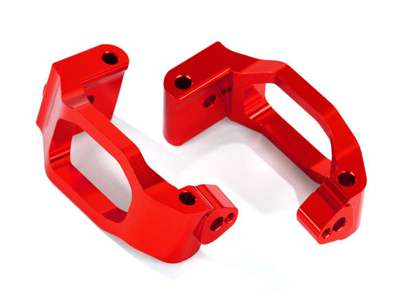 8932R TRAXXAS CASTER BLOCKS (C-HUBS) 6061-T6 ALUM (RED-ANOD) L&R