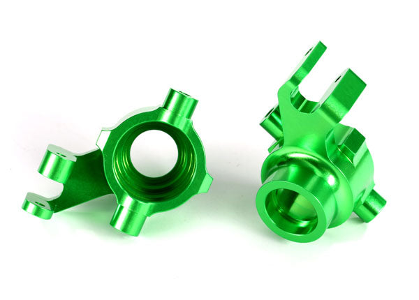 8937G TRAXXAS STEERING BLOCKS 6061-T6 ALUM (GREEN-ANOD) L&R