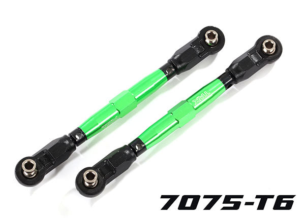 8948G TRAXXAS TOE LINKS FRONT (TUBES GREEN-ANOD 7075-T6 ALUM) (88MM) (2)