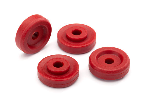 8957R TRAXXAS WHEEL WASHERS RED (4)