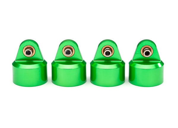 8964G TRAXXAS SHOCK CAPS ALUM (GREEN-ANOD) GT-MAXX SHOCKS (4)