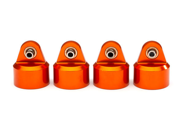 8964T TRAXXAS SHOCK CAPS ALUM (ORANGE-ANOD) GT-MAXX SHOCKS (4)