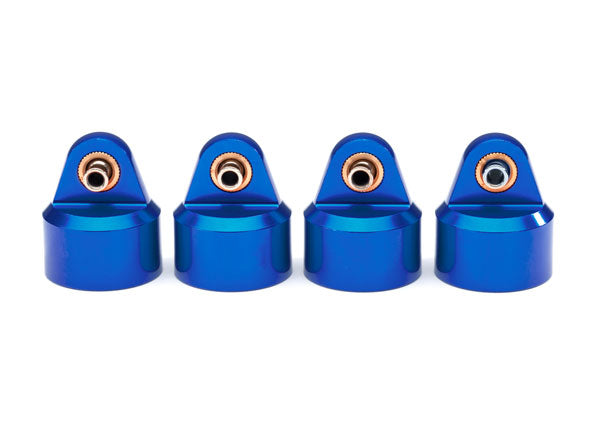 8964X TRAXXAS SHOCK CAPS ALUMINUM (BLUE-ANODIZED) GT-MAXX SHOCKS (4)