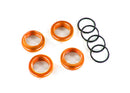 8968A TRAXXAS SPRING RETAINER (ADJUSTER) ORANGE-ANDZ ALMNM GT-MAXX SHOCKS (4)
