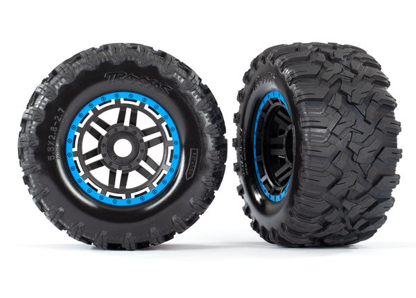 8972A TRAXXAS T&W ASSEM BLACK BLUE BEADLOCK STYLE WHEELS