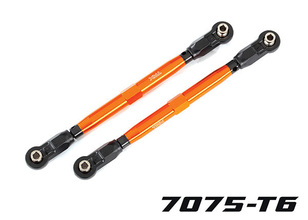 8997A TRAXXAS TOE LINKS FRONT (TUBES ORANGE-ANOD 6061-T6 ALUM)(2) (USE WITH #8995)