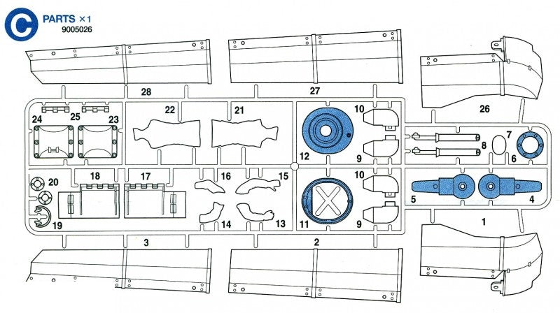 19005026 TAMIYA C PARTS FOR 56004