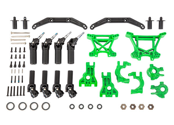 9080G TRAXXAS OUTER DRIVELINE & SUSPENSION UPGRADE KIT EXTREME HEAVY DUTY GREEN