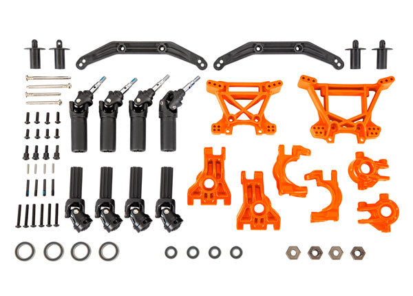 9080T TRAXXAS OUTER DRIVELINE & SUSPENSION UPGRADE KIT EXTREME HEAVY DUTY ORANGE