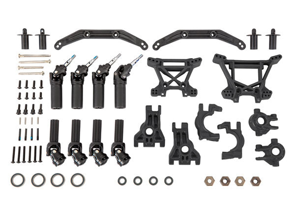 9080 TRAXXAS OUTER DRIVELINE & SUSPENSION UPGRADE KIT EXTREME HEAVY DUTY BLACK