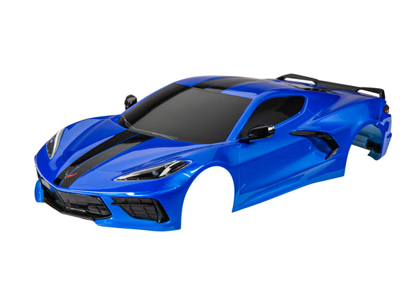 9311X TRAXXAS BODY CHEVROLET CORVETTE STINGRAY COMPLETE (BLUE)