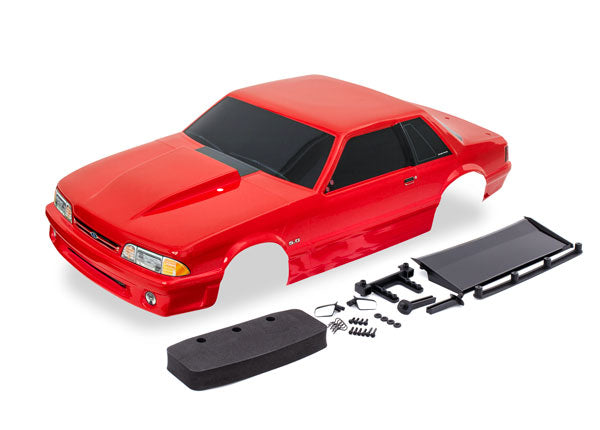 9421R TRAXXAS BODY FORD MUSTANG FOX BODY RED