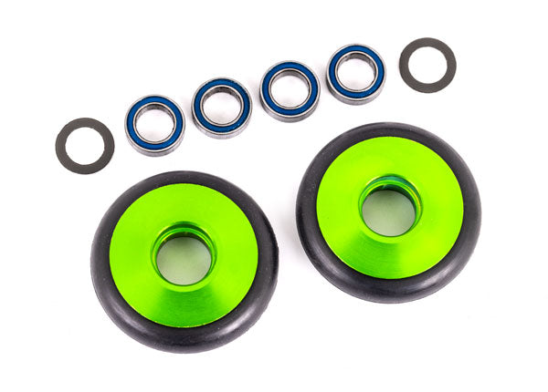 9461G TRAXXAS WHEELS WHEELIE BAR 6061-T6 ALUM(GREEN-ANOD) (2)