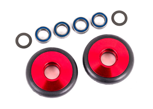 9461R TRAXXAS WHEELS WHEELIE BAR 6061-T6 ALUM (RED-ANOD) (2)