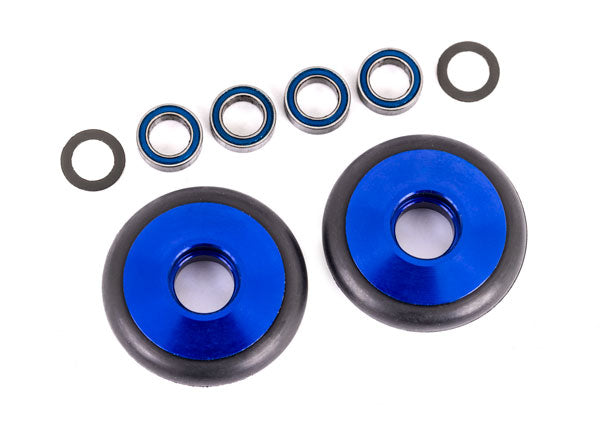 9461X TRAXXAS WHEELS WHEELIE BAR 6061-T6 ALUM (BLUE-ANOD) (2)