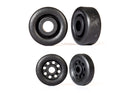 9461 TRAXXAS WHEELS WHEELIE BAR BLACK (26MM (2) 18MM (2))