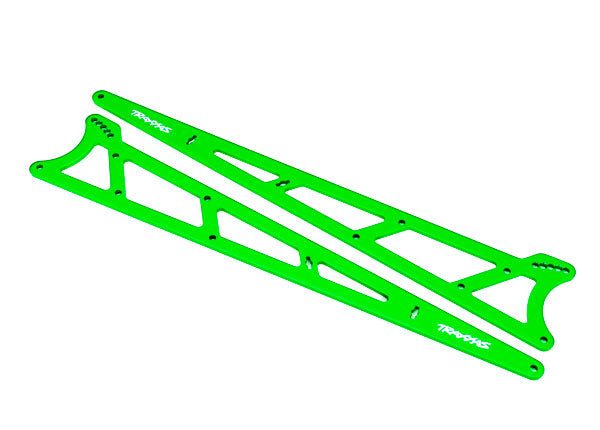 9462G TRAXXAS SIDE PLATES WHEELIE BAR GREEN (ALUMINUM) (2)