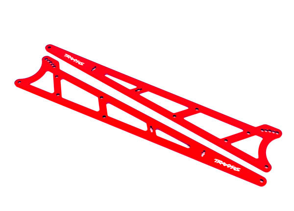 9462R TRAXXAS SIDE PLATES WHEELIE BAR RED (ALUM) (2)