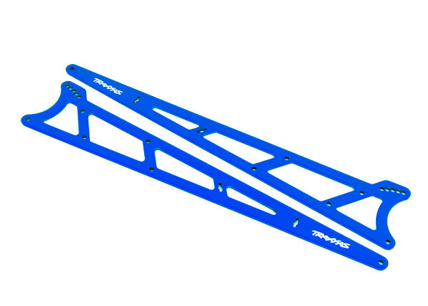 9462X TRAXXAS SIDE PLATES WHEELIE BAR BLUE (ALUM) (2)