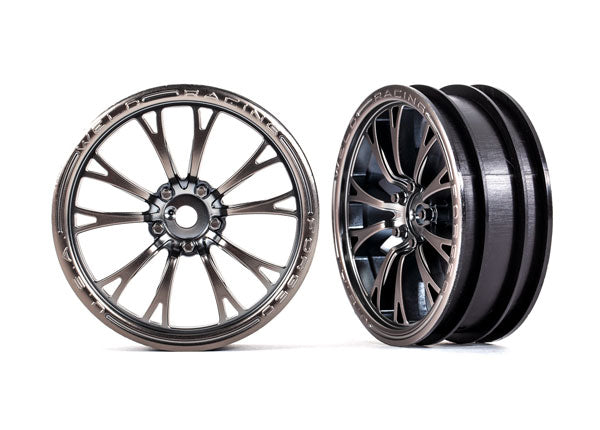 9472A TRAXXAS WHEELS WELD SATIN BLACK CHROME (FRONT) (2)