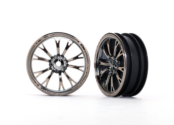 9472X TRAXXAS WHEELS WELD BLACK CHROME (FRONT) (2)