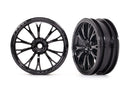 9472 TRAXXAS WHEELS WELD GLOSS BLACK (FRONT) (2) Traxxas