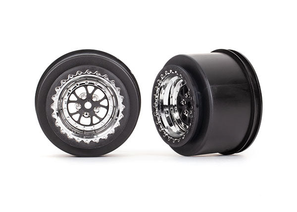 9473R TRAXXAS WHEELS WELD GLOSS BLACK (REAR) (2)