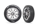 9474R TRAXXAS T&W ASSEM (WELD CHROME WHLS MICKEY THOMPSON ET FRONT TIRES) (2)