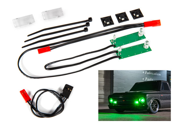 9496G TRAXXAS LED LIGHT SET FRONT COMPLETE (GREEN)