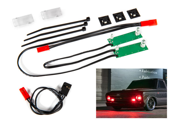 9496R TRAXXAS LED LIGHT SET FRONT COMPLETE (RED)