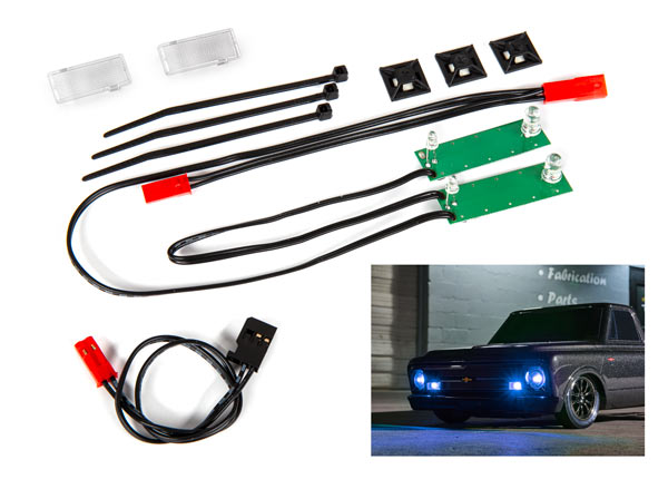 9496X TRAXXAS LED LIGHT SET FRONT COMPLETE (BLUE)