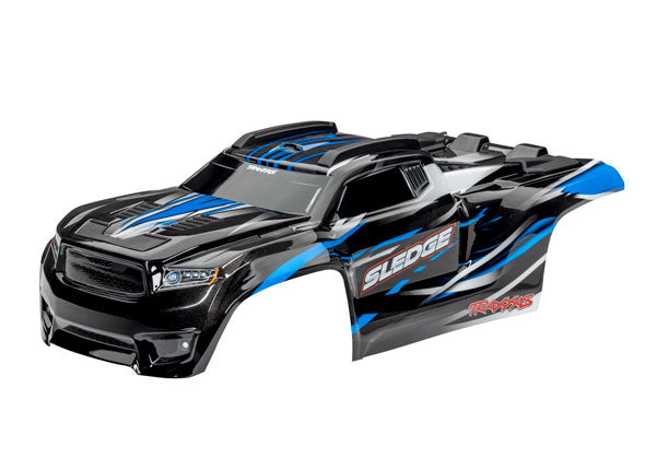 9511A TRAXXAS BODY SLEDGE BLUE (PAINTED DECALS APPLIED)