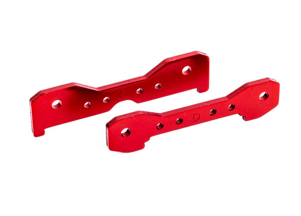 9528R TRAXXAS TIE BARS, REAR, 6061-T6 ALUM (RED-ANODIZED)