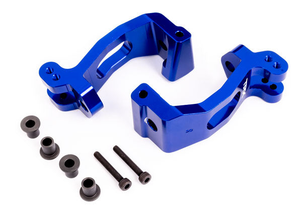 9532X TRAXXAS CASTER BLOCKS ALUM BLUE L/R