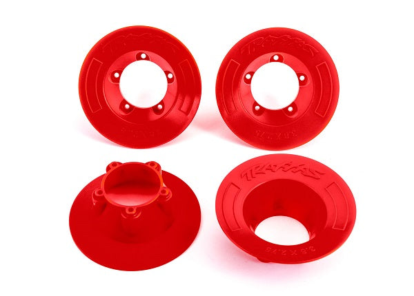 9569R TRAXXAS WHEEL COVERS RED (9572)