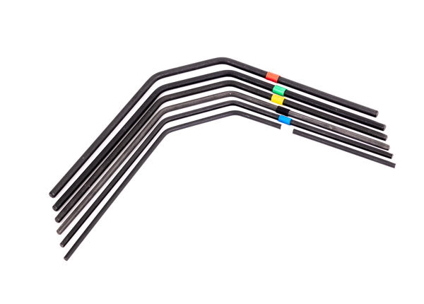 9596 TRAXXAS SWAY BAR SET SLEDGE (INC 1 EA OF ALL 6 SWAY BARS)