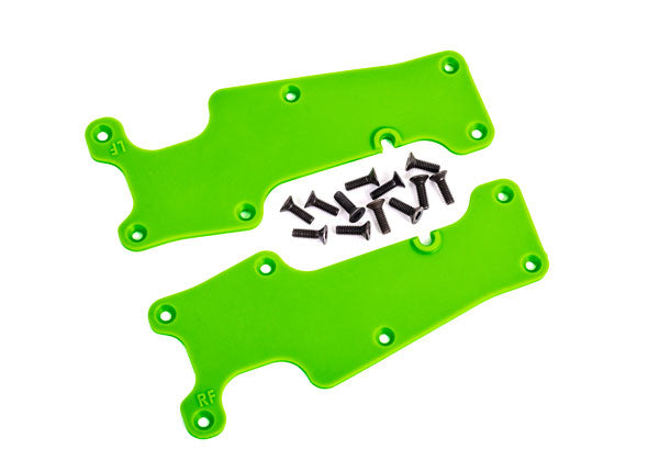 9633G TRAXXAS SUSPENSION ARM COVERS GREEN FRONT (L&R)